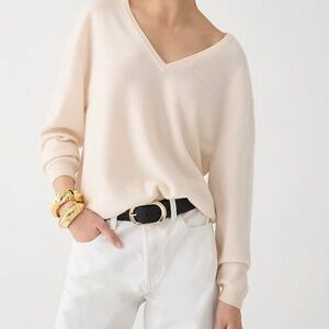 J. Crew Relaxed V-Neck Cashmere Sweater